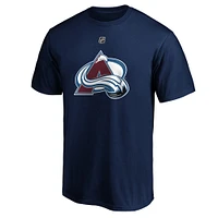 Men's Fanatics Cale Makar Navy Colorado Avalanche Authentic Stack Name & Number Team T-Shirt