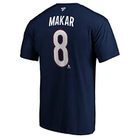 Men's Fanatics Cale Makar Navy Colorado Avalanche Authentic Stack Name & Number Team T-Shirt