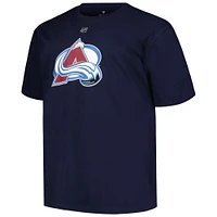 Men's Fanatics Cale Makar Navy Colorado Avalanche Big & Tall Name Number T-Shirt