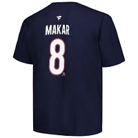 Men's Fanatics Cale Makar Navy Colorado Avalanche Big & Tall Name Number T-Shirt