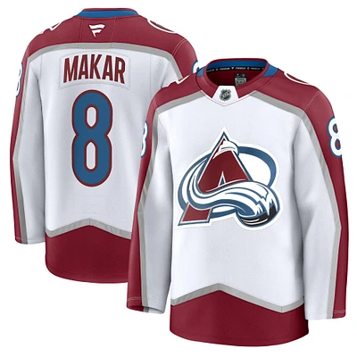 Maillot extérieur Premium Fanatics Cale Makar pour homme, blanc, Colorado Avalanche