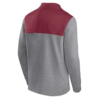 Men's Fanatics Heather Gray Colorado Avalanche Launch It Quarter-Zip Jacket