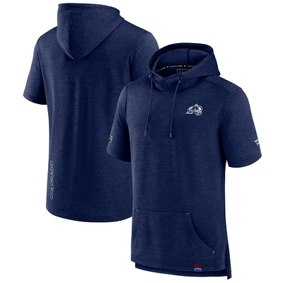 Sweat à capuche Authentic Pro pour homme Fanatics Heather Navy Colorado Avalanche