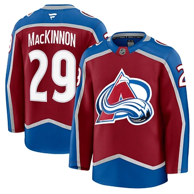 Maillot de joueur à domicile Premium Nathan MacKinnon Bordeaux Colorado Avalanche Fanatics pour hommes