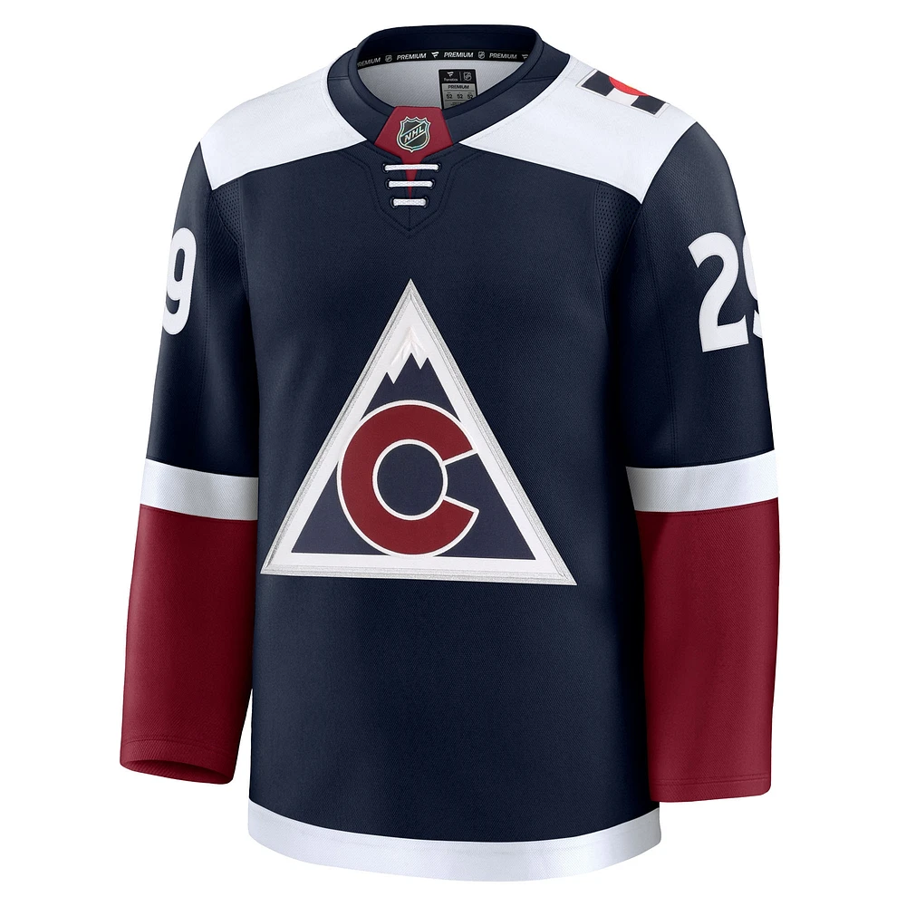Men's Fanatics Nathan MacKinnon Navy Colorado Avalanche Alternate Premium Jersey