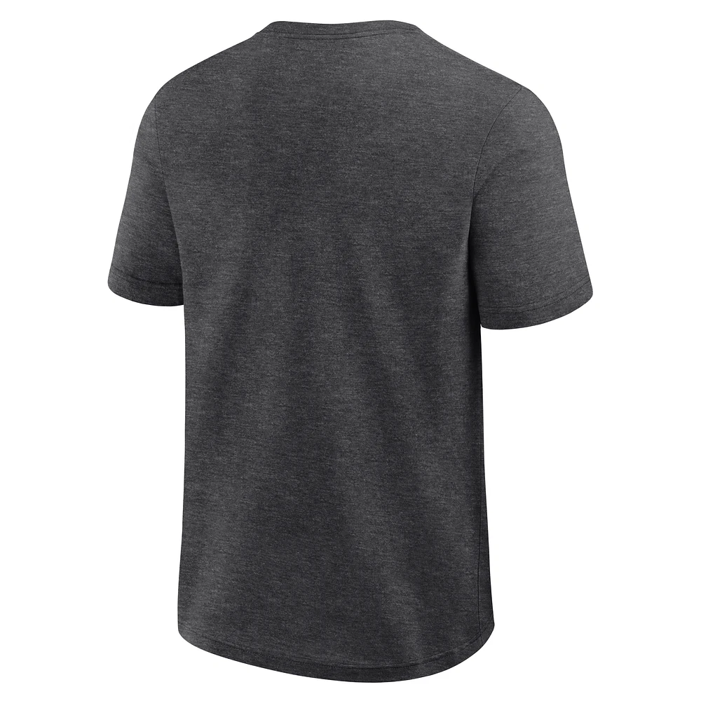 T-shirt gris chiné pour homme, inspiré du succès de l'Avalanche Colorado