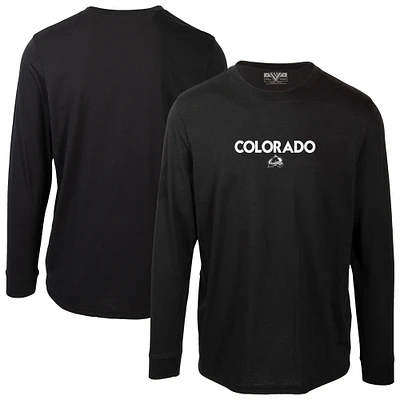Men's Levelwear  Black Colorado Avalanche Oscar City Capsule Long Sleeve T-Shirt