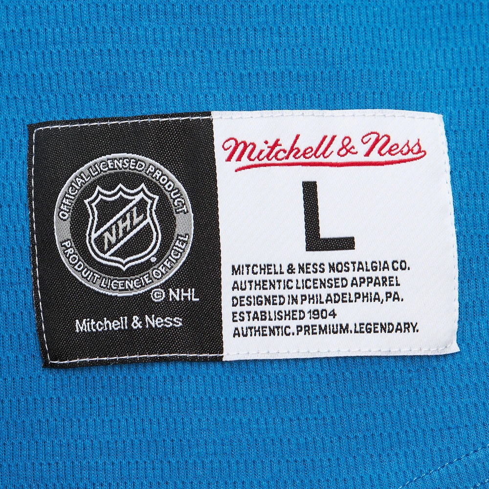 Men's Mitchell & Ness  Blue Colorado Avalanche Thermal Henley Long Sleeve T-Shirt