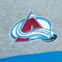 Men's Mitchell & Ness Burgundy/Gray Colorado Avalanche Head Coach Pullover Hoodie
