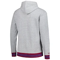 Men's Mitchell & Ness  Heather Gray Colorado Avalanche Classic French Terry Pullover Hoodie