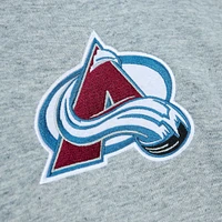 Men's Mitchell & Ness  Heather Gray Colorado Avalanche Classic French Terry Pullover Hoodie
