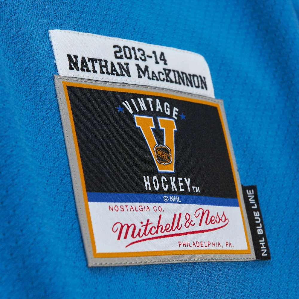Men's Mitchell & Ness Nathan MacKinnon Blue Colorado Avalanche Big Tall 2013 Line Player Jersey