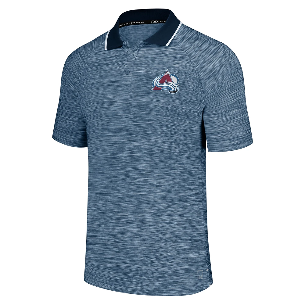 Men's MSX by Michael Strahan  Navy Colorado Avalanche Strategy Raglan Polo
