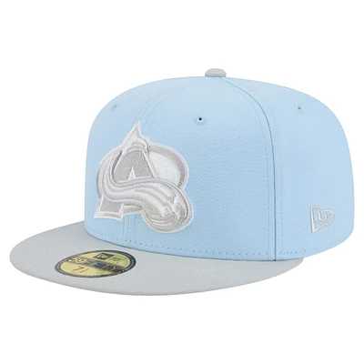 Casquette ajustée bicolore 59FIFTY Colorado Avalanche bleu clair/gris pour homme New Era