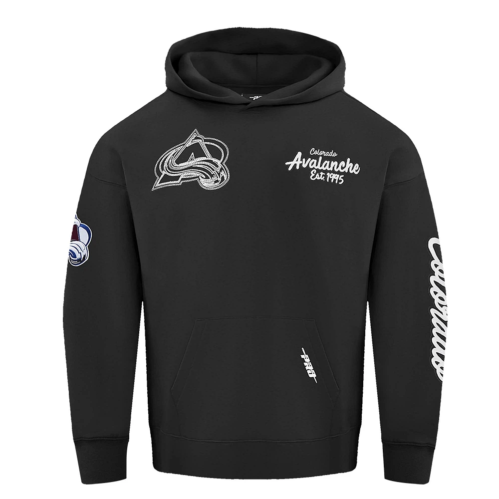 Men's Pro Standard  Black Colorado Avalanche Paint the City Pullover Hoodie