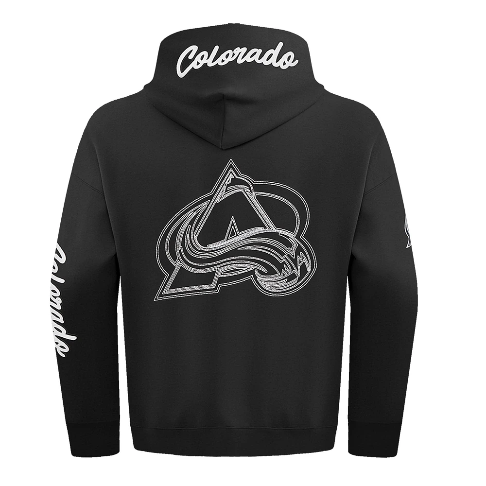 Men's Pro Standard  Black Colorado Avalanche Paint the City Pullover Hoodie