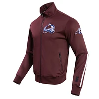 Men's Pro Standard Burgundy Colorado Avalanche Classic Chenille Full-Zip Track Jacket