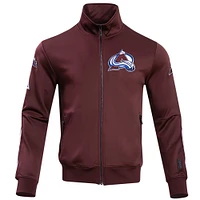 Men's Pro Standard Burgundy Colorado Avalanche Classic Chenille Full-Zip Track Jacket
