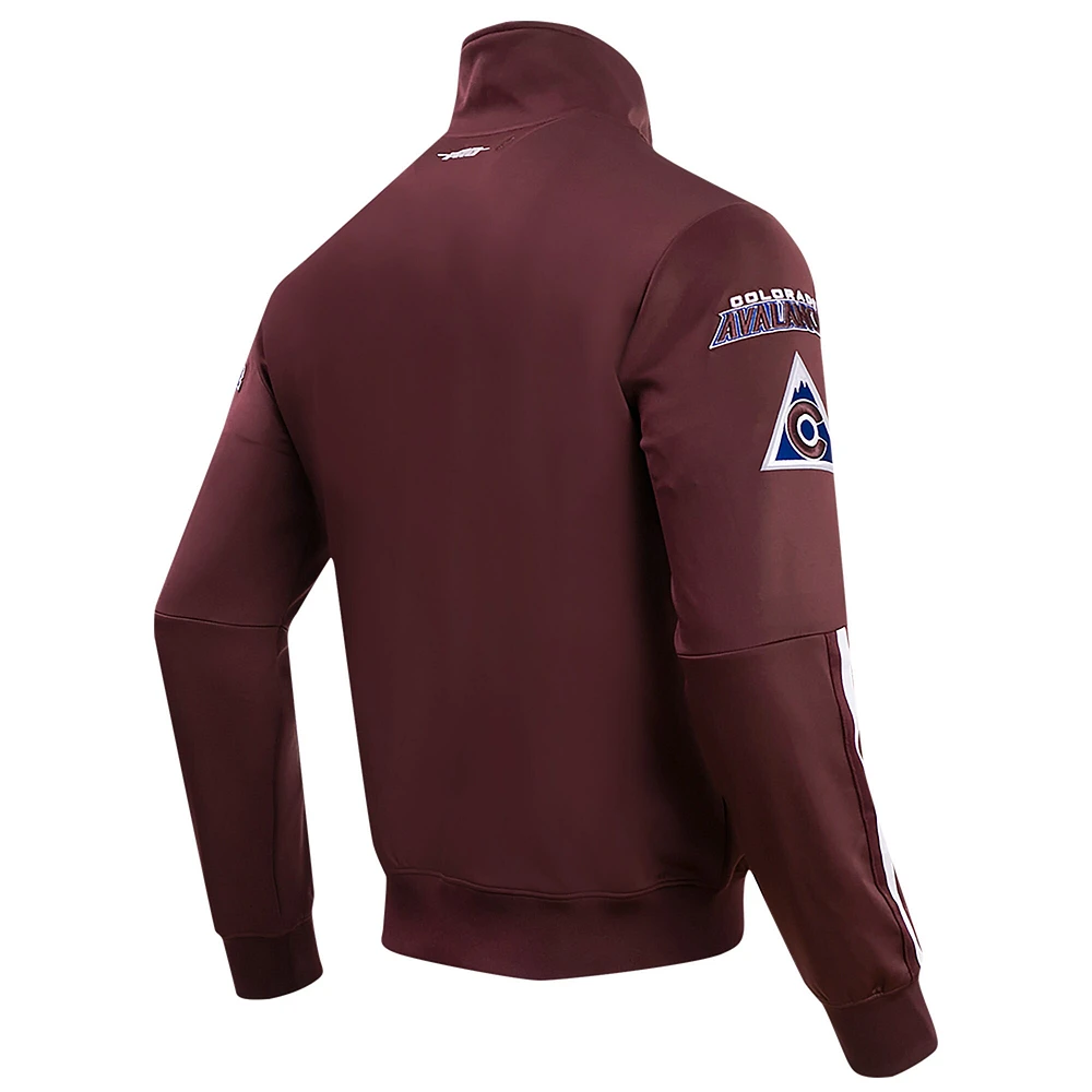 Men's Pro Standard Burgundy Colorado Avalanche Classic Chenille Full-Zip Track Jacket
