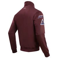 Men's Pro Standard Burgundy Colorado Avalanche Classic Chenille Full-Zip Track Jacket