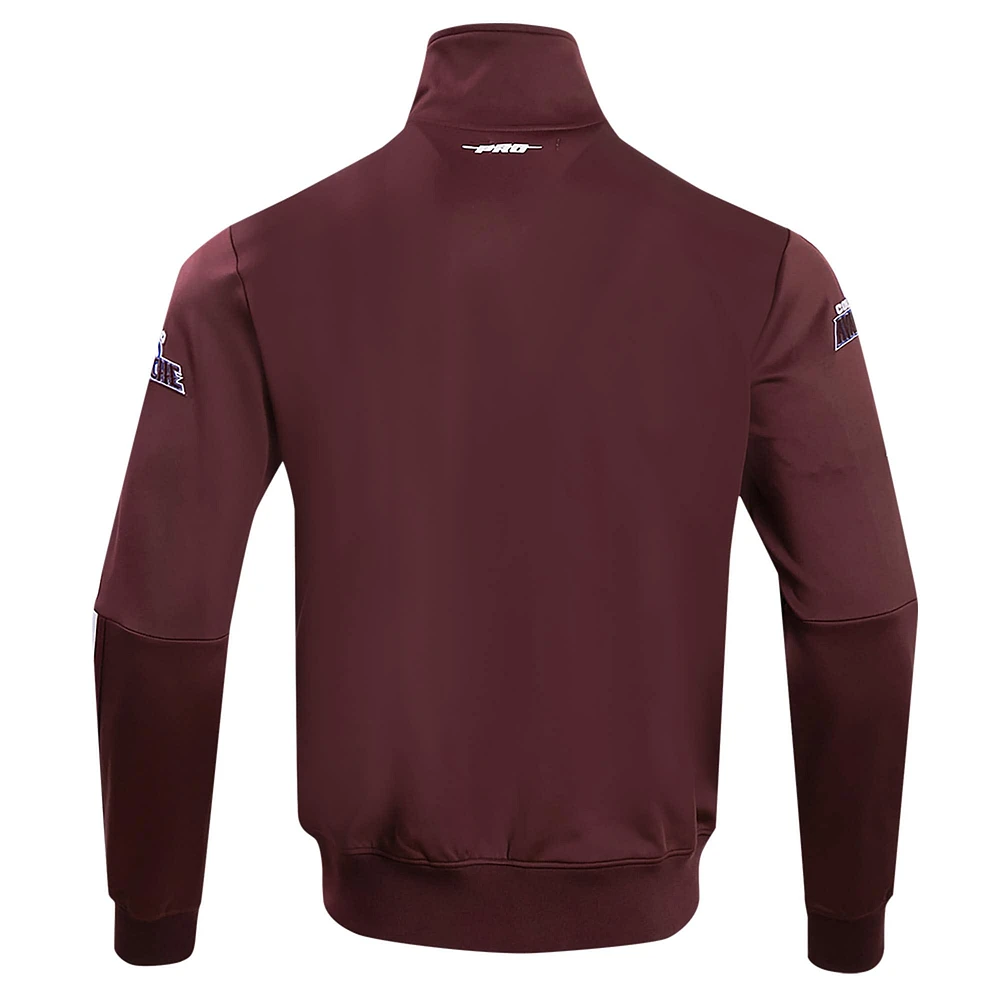 Men's Pro Standard Burgundy Colorado Avalanche Classic Chenille Full-Zip Track Jacket