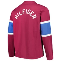 Men's Tommy Hilfiger Burgundy Colorado Avalanche Walter Lace-Up Long Sleeve Top