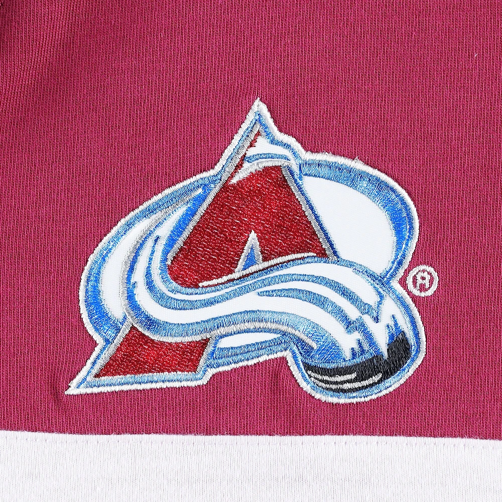 Men's Tommy Hilfiger Burgundy Colorado Avalanche Walter Lace-Up Long Sleeve Top