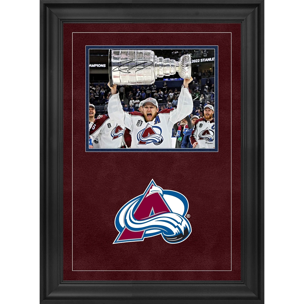 Nathan MacKinnon Colorado Avalanche Autographed Deluxe Framed 2022 Stanley Cup Champions 8" x 10" Raising Cup Photograph