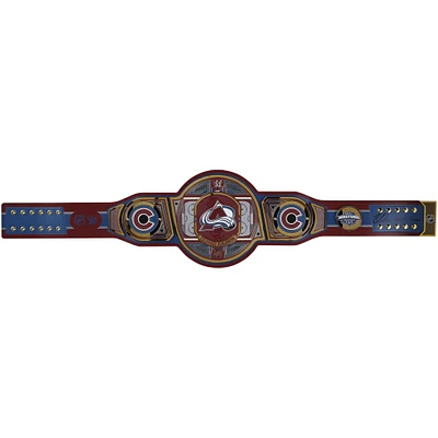 Nathan MacKinnon Colorado Avalanche Autographed WWE Legacy Title Belt with "2022 SC Champs" Inscription - Limited Edition of 5
