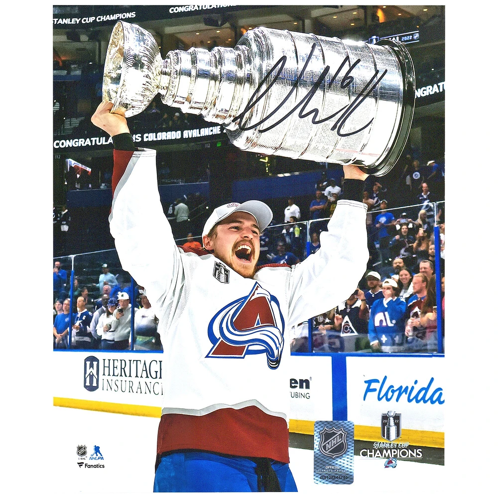 Nicolas Aube-Kubel Colorado Avalanche dédicacé les champions de la Coupe Stanley 2022 8" x 10" Raising Cup Photographie