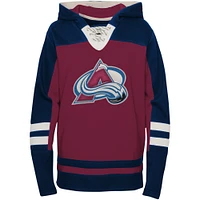 Preschool Burgundy Colorado Avalanche Ageless Revisited Lace-Up V-Neck Pullover Hoodie