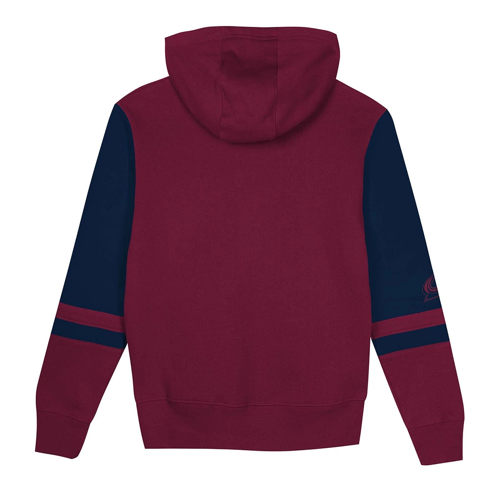 Preschool Burgundy Colorado Avalanche Face Off Full-Zip Hoodie