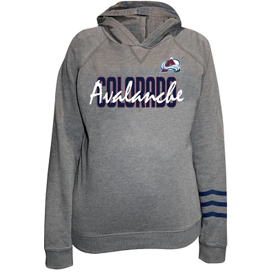 Sweat à capuche en polaire léger taille plus Fanatics Heather Grey Colorado Avalanche pour femmes