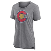 Women's Fanatics Heather Gray Colorado Avalanche Special Edition 2.0 Modern T-Shirt