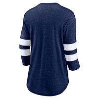 T-shirt à manches 3/4 Fanatics Heather Navy Colorado Avalanche Special Edition 2.0 Barn Burner pour femmes