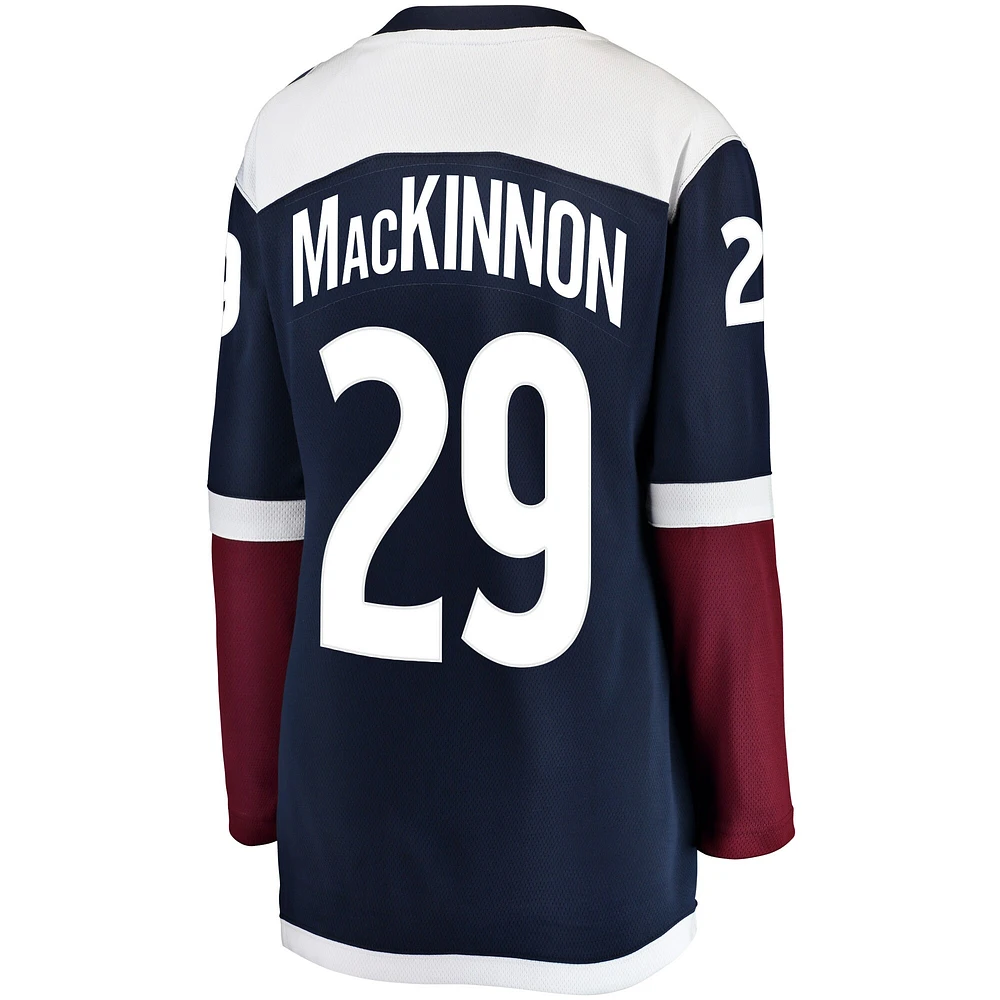 Women's Fanatics Nathan MacKinnon Navy Colorado Avalanche Alternate Breakaway Player Jersey