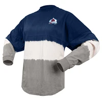 Women's Fanatics Navy/Gray Colorado Avalanche Ombre Long Sleeve T-Shirt