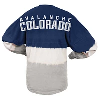 Women's Fanatics Navy/Gray Colorado Avalanche Ombre Long Sleeve T-Shirt