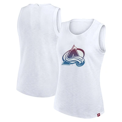 Débardeur Fanatics blanc pour femme Colorado Avalanche