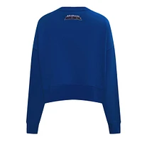 Sweat-shirt court Pro Standard bleu Colorado Avalanche Area Code pour femme