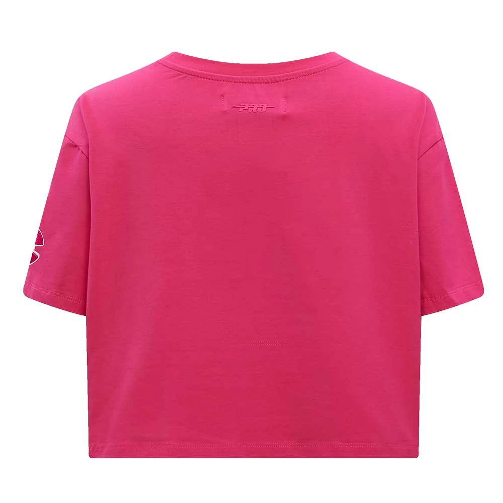 Women's Pro Standard Colorado Avalanche Triple Pink Cropped Boxy T-Shirt