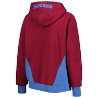 Sweat à capuche demi-zip Starter Colorado Avalanche Wishbone pour femme, bourgogne