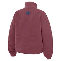 Women's WEAR by Erin Andrews  Burgundy Colorado Avalanche Polar Fleece Half-Zip Jacket