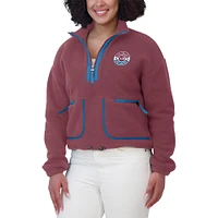 Women's WEAR by Erin Andrews  Burgundy Colorado Avalanche Polar Fleece Half-Zip Jacket