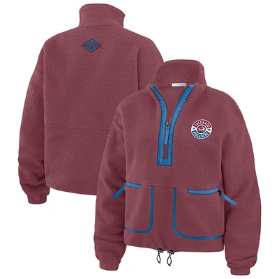 Veste polaire à demi-zip Colorado Avalanche bordeaux pour femme WEAR by Erin Andrews