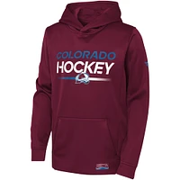 Youth Fanatics Burgundy Colorado Avalanche Authentic Pro Pullover Hoodie