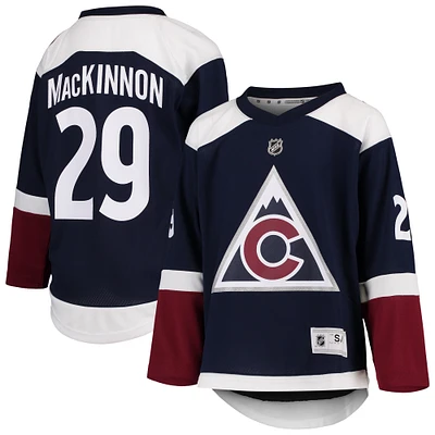 Maillot de joueur réplique alternatif l'Avalanche du Colorado la marine Nathan MacKinnon pour jeunes