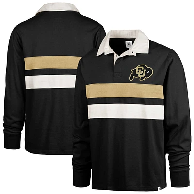 Polo de rugby à manches longues Colorado Buffaloes Clubhouse Knox Thames '47 noir pour homme