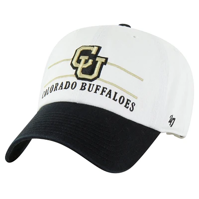 Casquette ajustable Colorado Buffaloes Gridiron Clean Up blanche pour homme '47