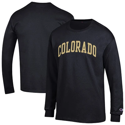 T-shirt à manches longues noir Champion Colorado Buffaloes Basic Arch pour homme